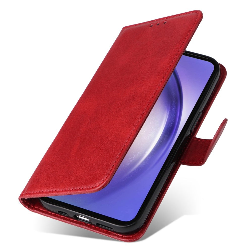 SKALO Samsung A55 5G PU Leather Wallet Case - Multiple Colors Red V1237-ZY-203-2895