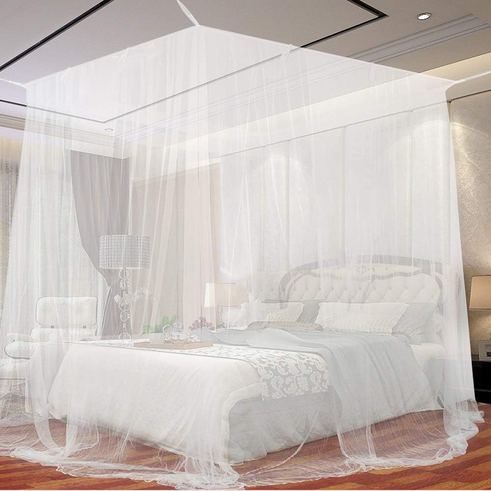 Mosquito net, large mosquito net with frame for king size bed, mosquito net for indoor and outdoor use (200 x V1237-ZY-203-2924