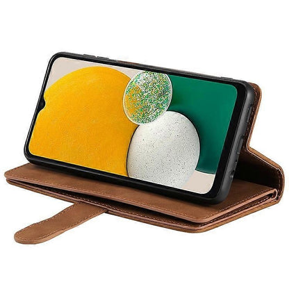 Compatible Case for Samsung Galaxy A26 5G PU Leather Phone Case with Zipper Wallet 9 Card Slots-Perfect Brown V1237-ZY-203-2938