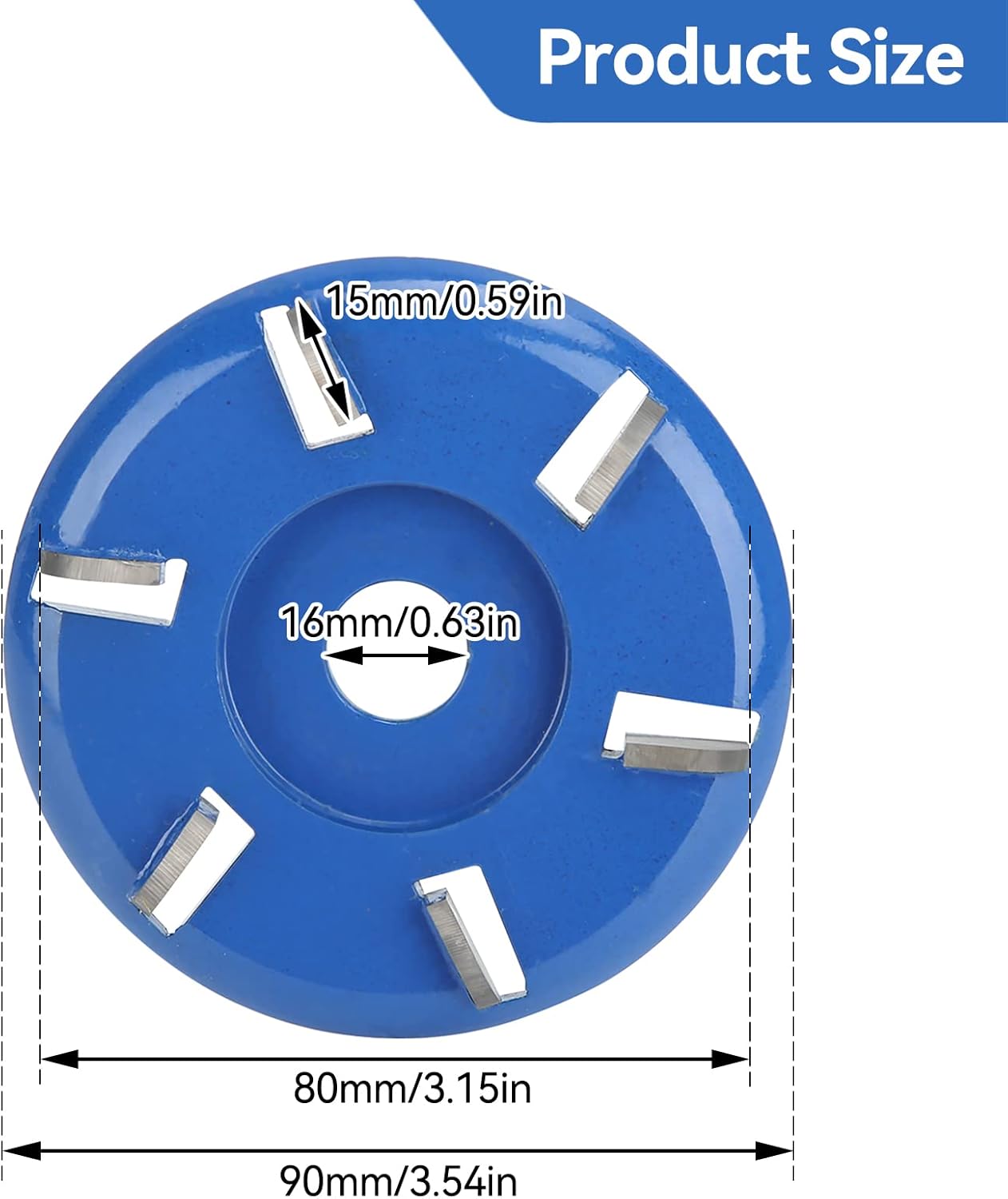 Wood router, wood milling, stump grinder angle grinder wood router 6 teeth chainsaw V1237-ZY-203-2948