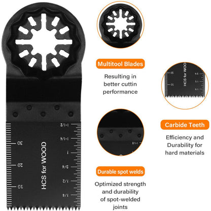 10pcs Oscillating Saw Blades, Oscillating Multitool Accessory Set, Universal Saw Blade for Dremel, Bosch, V1237-ZY-203-2980