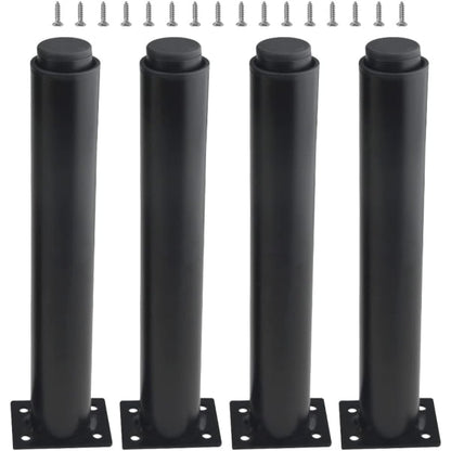 (25-42 cm, black) Set of 4 sturdy adjustable metal furniture legs V1237-ZY-203-2998