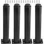 (25-42 cm, black) Set of 4 sturdy adjustable metal furniture legs V1237-ZY-203-2998