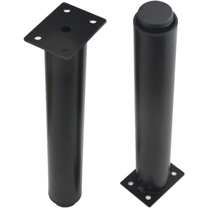 (25-42 cm, black) Set of 4 sturdy adjustable metal furniture legs V1237-ZY-203-2998