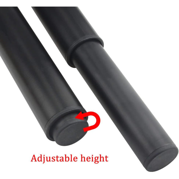 (25-42 cm, black) Set of 4 sturdy adjustable metal furniture legs V1237-ZY-203-2998