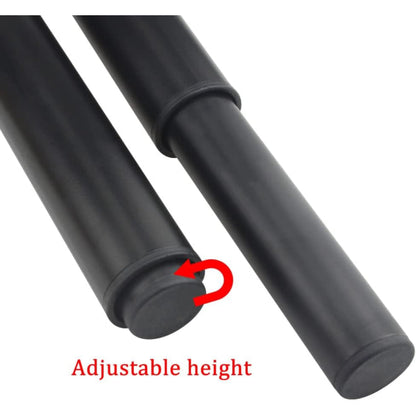 (25-42 cm, black) Set of 4 sturdy adjustable metal furniture legs V1237-ZY-203-2998