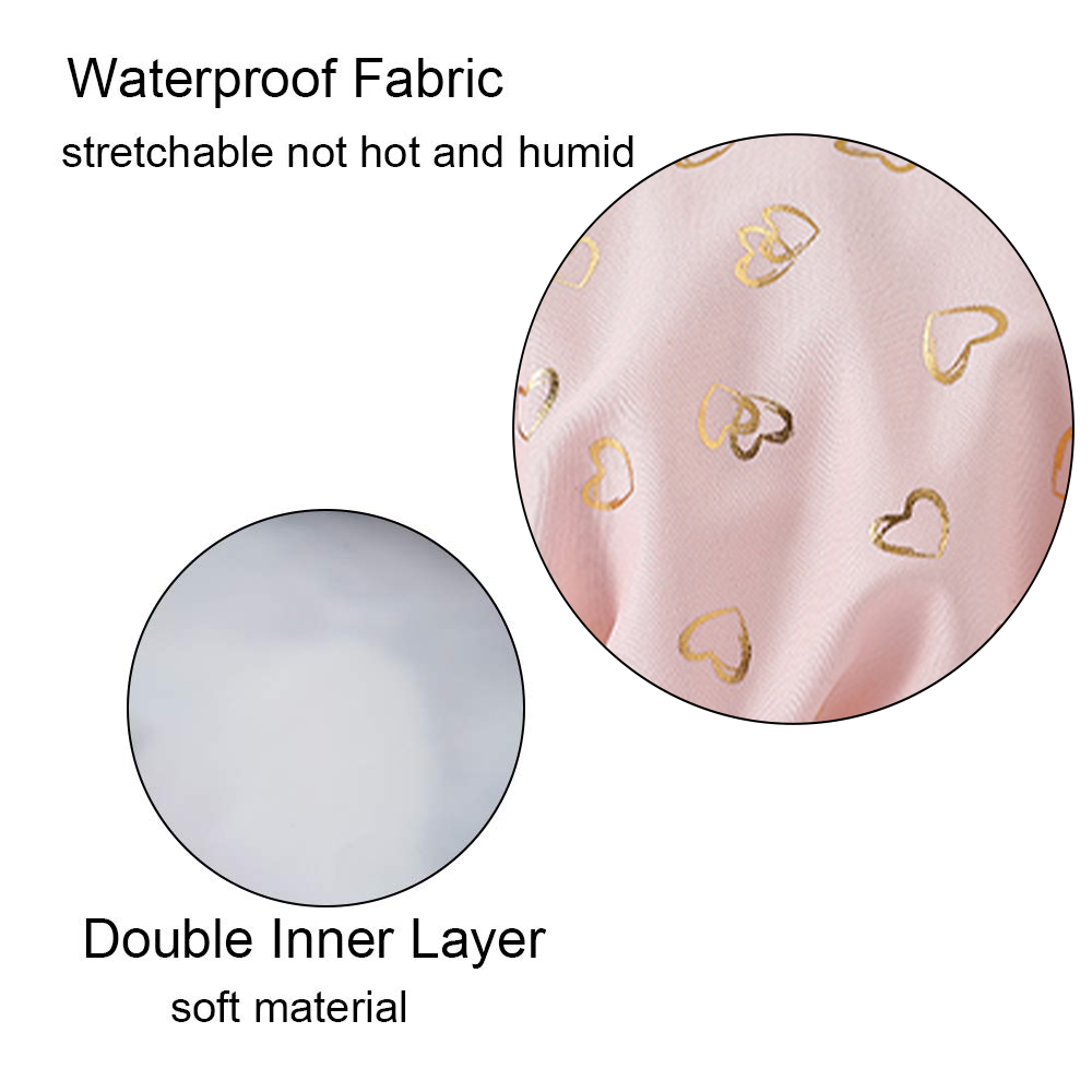 Shower Caps, 3-pack for women, waterproof and double layered V1237-ZY-203-3000