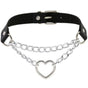 Black PU Leather Necklace with Heart V1237-ZY-203-3040