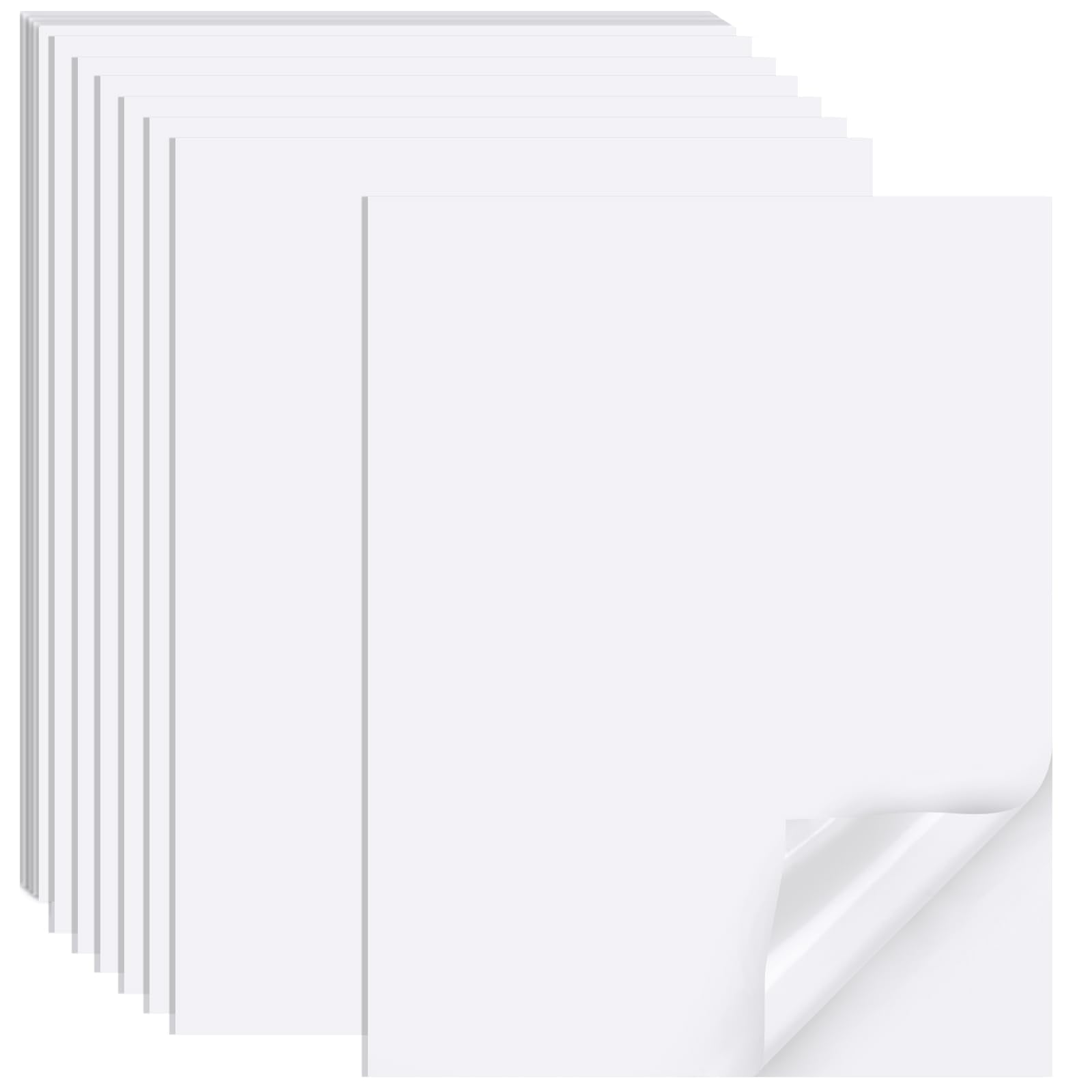 Printable Sticker Paper for Inkjet Printers, 50 Sheets A4 Matte Sticker Paper for Printers, Full Sheet V1237-ZY-203-3043