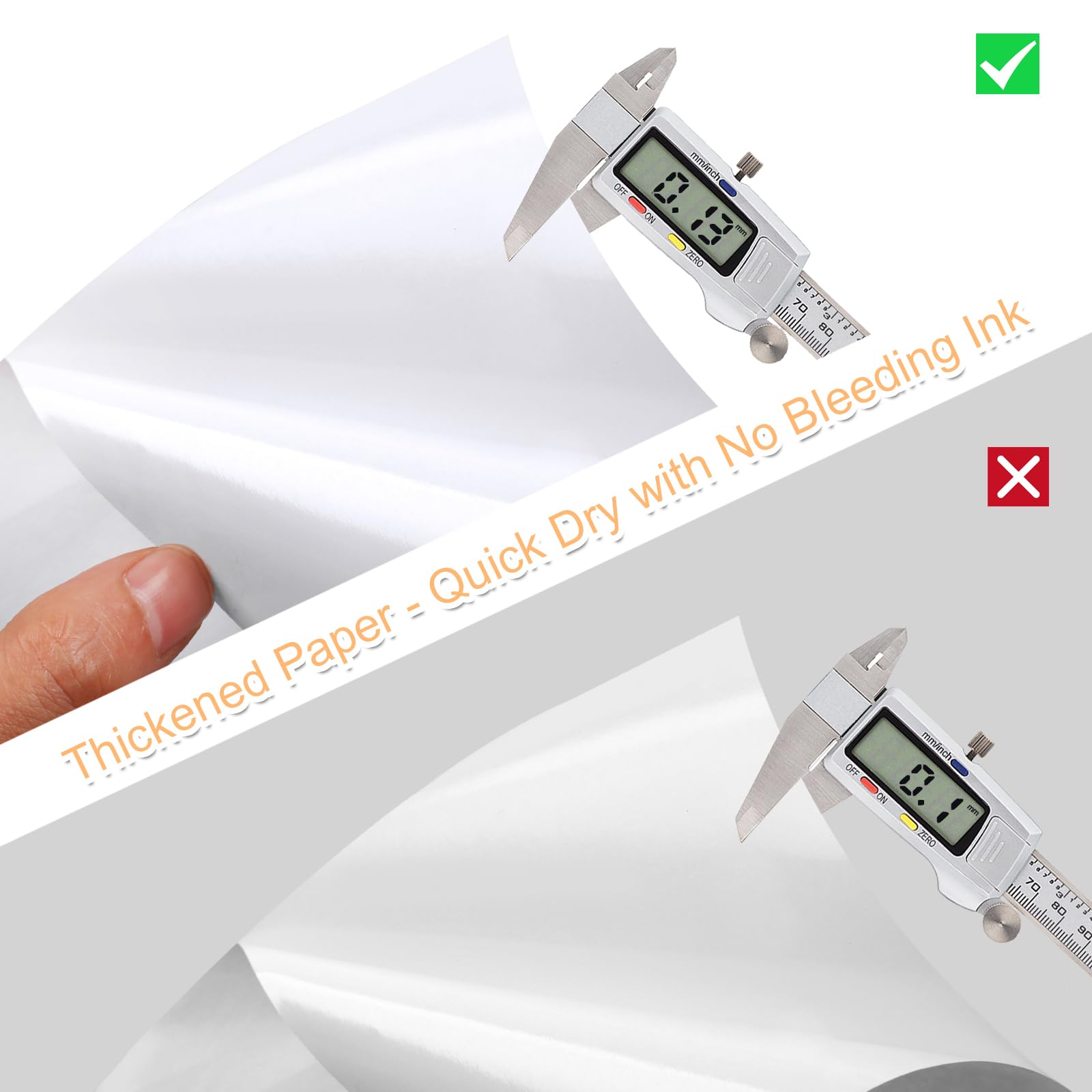 Printable Sticker Paper for Inkjet Printers, 50 Sheets A4 Matte Sticker Paper for Printers, Full Sheet V1237-ZY-203-3043