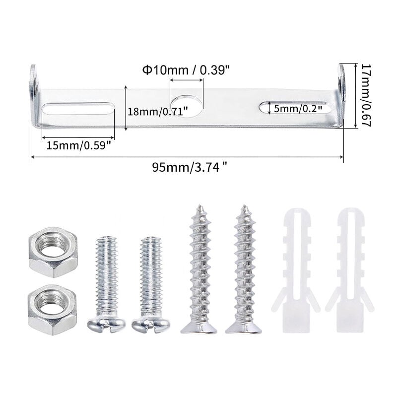 4-pack 95mm Ceiling Light Bracket - Compatible with Chandeliers & Pendant Lights - Holders & Accessories V1237-ZY-203-3073