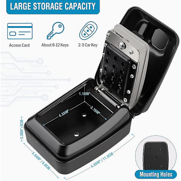 Waterproof key box wall mounted outdoor key box safe key box wall mounted key cabinet V1237-ZY-203-3084