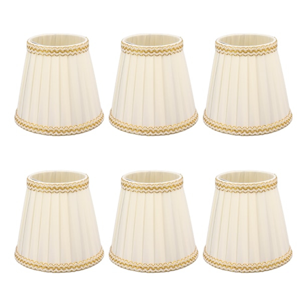 6pcs Small Lampshades Clip On Drum Light Shade Fabric For Chandeliers Light Bulbs Lighting Accessories V1237-ZY-203-3096