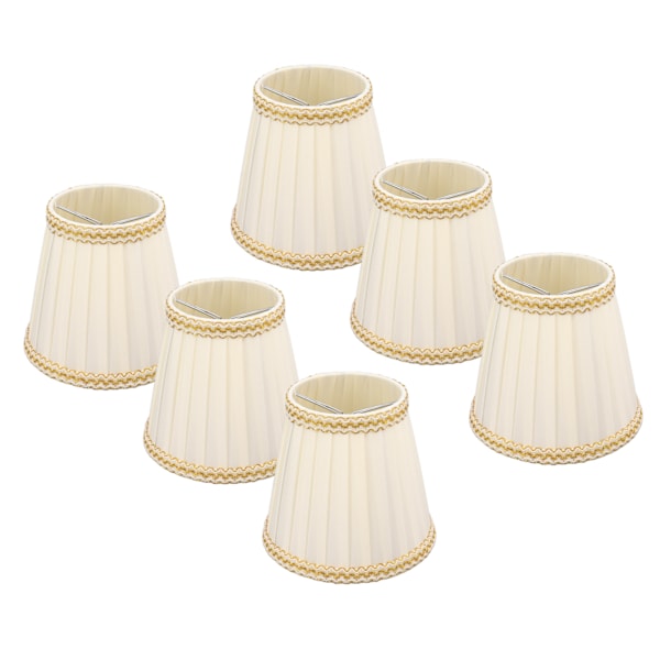 6pcs Small Lampshades Clip On Drum Light Shade Fabric For Chandeliers Light Bulbs Lighting Accessories V1237-ZY-203-3096