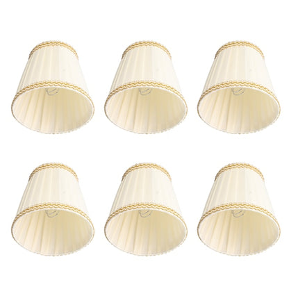 6pcs Small Lampshades Clip On Drum Light Shade Fabric For Chandeliers Light Bulbs Lighting Accessories V1237-ZY-203-3096