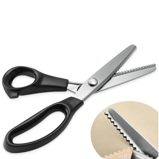 Professional Stainless Steel Zigzag Fabric Scissors with Comfort Grip for Sewing Fabrics by the Meter V1237-ZY-203-3098
