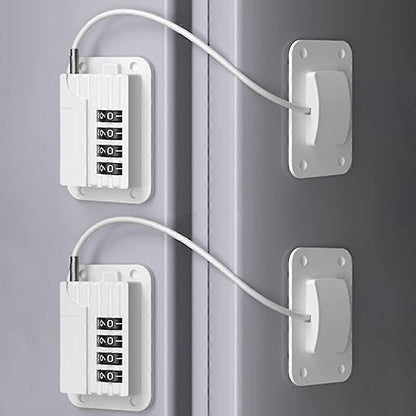 Self-Adhesive Refrigerator Lock Pack for Adults, White, Combination Lock, Refrigerator Safety Lock, for V1237-ZY-203-3151