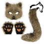 Artificial Fur Fox Tail Cat Werewolf Cosplay Costume Set Plush Mask Fluffy Paws Gloves Halloween Christmas V1237-ZY-203-3153