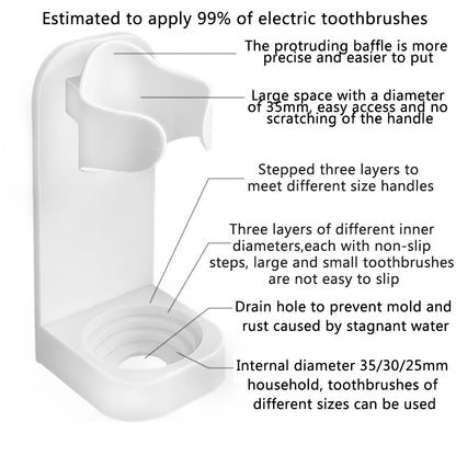 4-pack Wall Mounted Electric Toothbrush Holder Electric Toothbrush Stand V1237-ZY-203-3167