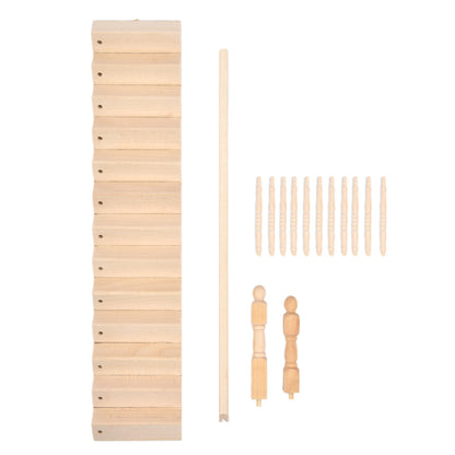 Dollhouse Stairs Smooth Rounded Corners Birch Material DIY Vivid Cute 1/12 Scale Miniature Staircase for V1237-ZY-203-3169