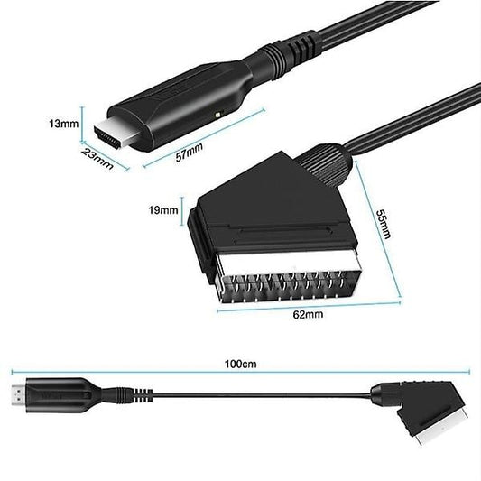 Summer Sale Scart to HDMI Converter, All-in-one Scart to HDMI Adapter, 1080P_tfrf V1237-ZY-203-3170