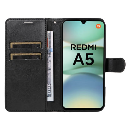 SKALO Xiaomi Redmi A5 4G PU Leather Wallet Case - More Colors_MGF Black V1237-ZY-203-3173