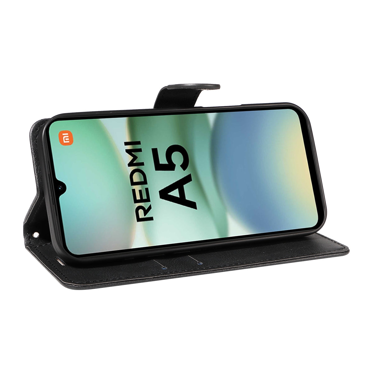 SKALO Xiaomi Redmi A5 4G PU Leather Wallet Case - More Colors_MGF Black V1237-ZY-203-3173