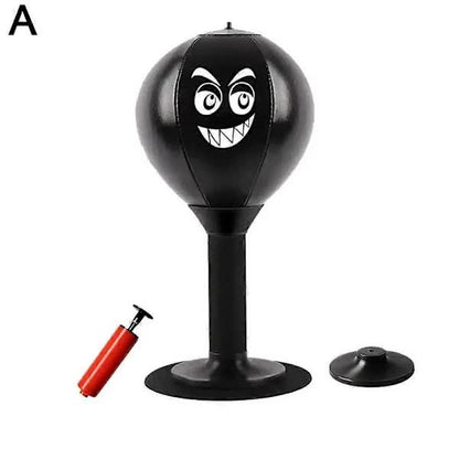 /NN/Boxing ball for desk - Stress ball with suction cup{F2} Black V1237-ZY-203-3180