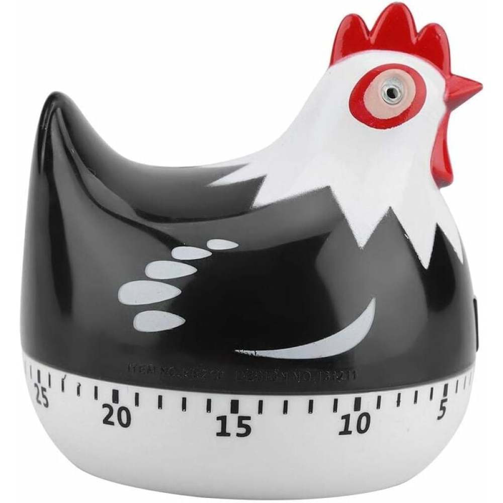 Manual Timer Chicken Design, Loud Kitchen Clock for Cooking Baking Dishwashing Durable ABS Material No V1237-ZY-203-3185