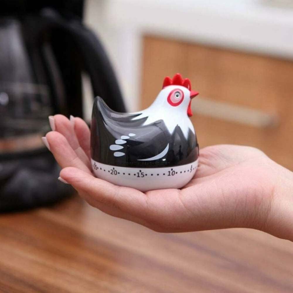 Manual Timer Chicken Design, Loud Kitchen Clock for Cooking Baking Dishwashing Durable ABS Material No V1237-ZY-203-3185