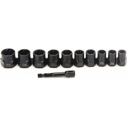 11-piece 9.5mm Bolt Impact Tool Set with Toolbox V1237-ZY-203-3212