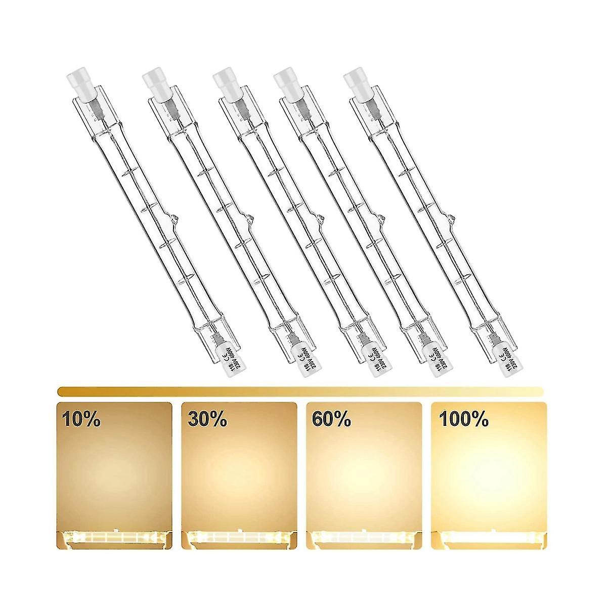 5-pack R7s 118mm 200W 230V, R7s Halogen Linear Light Source, Dimmable Halogen Lamp for Construction Works_MGF V1237-ZY-203-3261