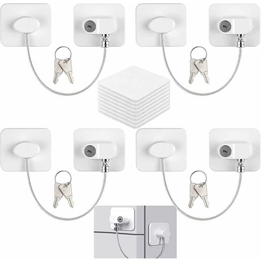 pcs Child Safety Window Locks, Refrigerator Locks for Children, Lock Refrigerator Door Cabinet Window with 8 V1237-ZY-203-3288