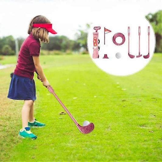 Set Kids Golf Toys Play Set with Golf Club 4 Balls Flag Practice Hole Putter Parent-Child Interaction Indoor V1237-ZY-203-3290