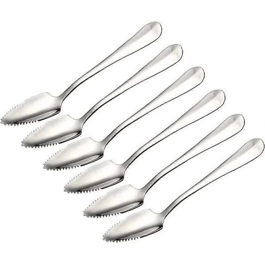 Stainless Steel Grapefruit Spoons, 6-Pack with Spikes V1237-ZY-203-3310