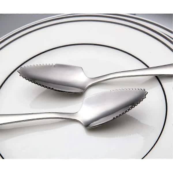 Stainless Steel Grapefruit Spoons, 6-Pack with Spikes V1237-ZY-203-3310