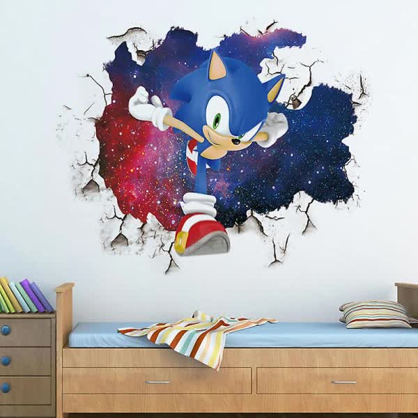 3D Sonic wall sticker children's room graffiti decoration 3D Brok V1237-ZY-203-3312