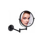 Wall Mounted Makeup Mirror x3, Black Makeup Mirrors Bathroom Mirror 20cm Double Wall Mirror, 360 degrees V1237-ZY-203-3317