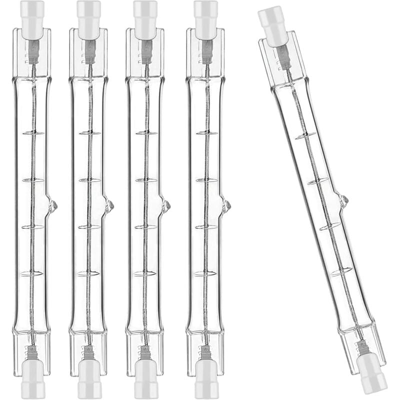 5-pack R7S Halogen Bulb 118mm 200W 230V Dimmable for Construction Floodlights Landscape Lighting Living Room V1237-ZY-203-3329