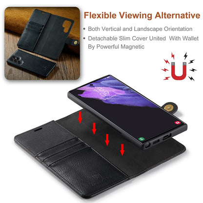 DG.MING 2-in-1 Magnetic Wallet Samsung Galaxy S22 Ultra Black_max V1237-ZY-203-3340