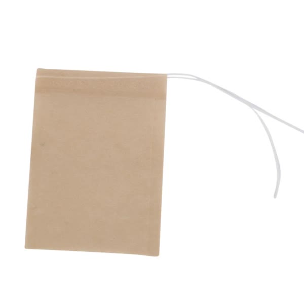 500-Pack Tea Filter Bags, Disposable Paper Tea Bag with Drawstring for Loose Tea, Coffee (Natural Brown) V1237-ZY-203-3357