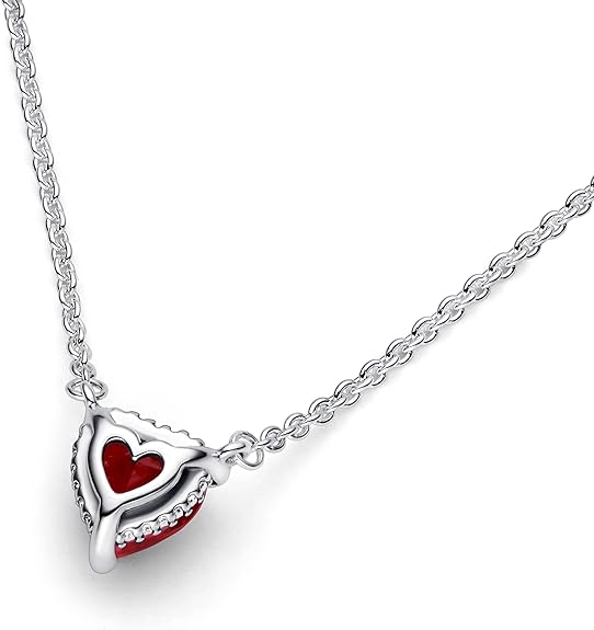 Timeless Red Heart Necklace V1237-ZY-203-3361