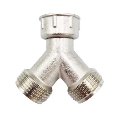 Brass Y-connector for washing machine, 3/4 splitter, 2-way hose connection 3/4 (FMY) V1237-ZY-203-3369