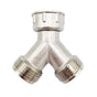 Brass Y-connector for washing machine, 3/4 splitter, 2-way hose connection 3/4 (FMY) V1237-ZY-203-3369