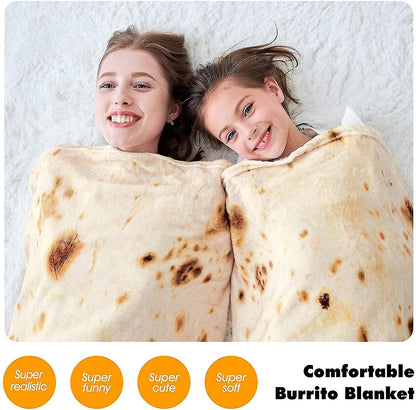 Burrito Blanket, Double Sided, Giant Flour Tortilla Blanket V1237-ZY-203-3373