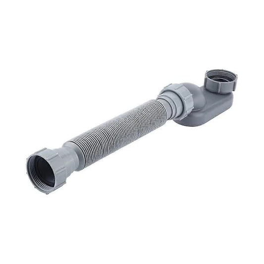 Low Profile 1 1/2 P-Trap Flexible Bathtub Shower Drain Pipe Flat P-Trap Freestanding Bathtub Drain For Bath V1237-ZY-203-3381