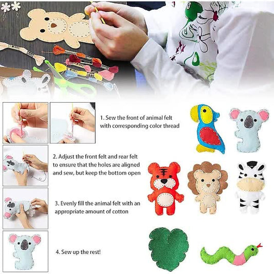 Sewing Kit for Kids, Cute Dinosaur Felt DIY Kids Felt Craft Kit, Learn to Sew Craft Materials, Children's V1237-ZY-203-3414