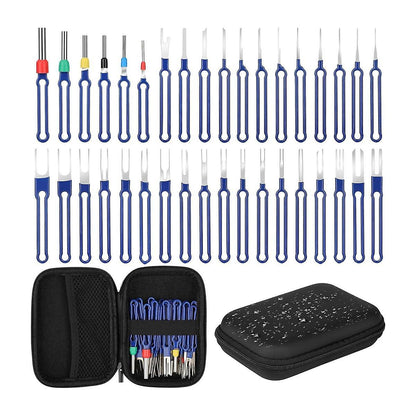 36 Piece Terminal Removal Tool Kit, Pin Extractor, Terminal Stripping Kit, Electrical Cable Connector V1237-ZY-203-3418