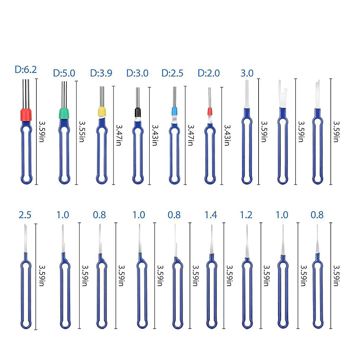 36 Piece Terminal Removal Tool Kit, Pin Extractor, Terminal Stripping Kit, Electrical Cable Connector V1237-ZY-203-3418