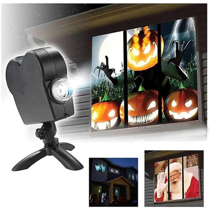 Christmas and Halloween Hologram Projector Window Projector LED V1237-ZY-203-3421